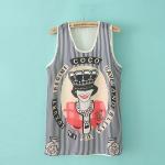 Cartoon Printed Sleeveless..